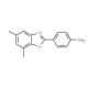 4-(5,7-Dimethyl-benzooxazol-2-yl)-phenylamine - chemical structure image
