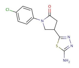 4-(5-Amino-1,3,4-thiadiazol-2-yl)-1-(4-chlorophenyl)pyrrolidin-2-one - chemical structure image