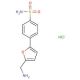 4-[5-(aminomethyl)-2-furyl]benzenesulfonamide hydrochloride - chemical structure image