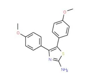 4,5-Bis-(4-methoxy-phenyl)-thiazol-2-ylamine (CAS 24827-38-1) - chemical structure image