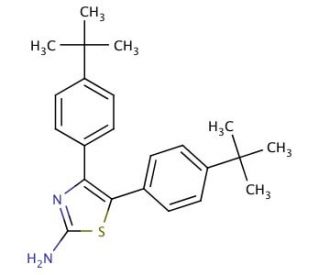 4,5-Bis-(4-tert-butyl-phenyl)-thiazol-2-ylamine - chemical structure image