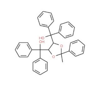 (&plus;)-4,5-Bis[hydroxy(diphenyl)methyl]-2-methyl-2-phenyl-1,3-dioxolane (CAS 109306-21-0) - chemical structure image