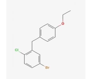 4-(5-Bromo-2-chlorobenzyl)phenyl ethyl ether (CAS 461432-23-5) - chemical structure image