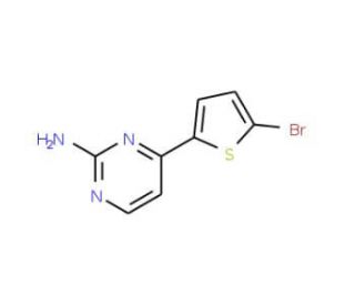 4-(5-Bromo-2-thienyl)-2-pyrimidinamine (CAS 855308-66-6) - chemical structure image