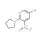 4-(5-Bromo-3-nitropyridin-2-yl)pyrrolidine (CAS 1020253-22-8) - chemical structure image
