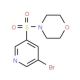 4-(5-Bromopyridin-3-ylsulphonyl)morpholine (CAS 889676-35-1) - chemical structure image