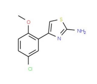 4-(5-Chloro-2-methoxy-phenyl)-thiazol-2-ylamine (CAS 303019-72-9) - chemical structure image