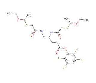 4,5-Di-[S-(1-ethoxyethyl)mercaptoacetamido]pentanoic acid-2,3,5,6-tetrafluorophenyl ester (CAS 125488-70-2) - chemical struct