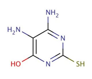 4,5-Diamino-6-hydroxy-2-mercaptopyrimidine (CAS 1004-76-8) - chemical structure image