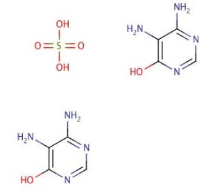 4,5-Diamino-6-hydroxypyrimidine hemisulfate salt (CAS 102783-18-6) - chemical structure image