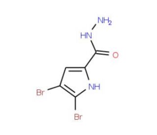 4,5-Dibromo-1H-pyrrole-2-carbohydrazide (CAS 50371-65-8) - chemical structure image