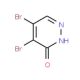 4,5-Dibromo-3(2H)-pyridazinone (CAS 5788-58-9) - chemical structure image