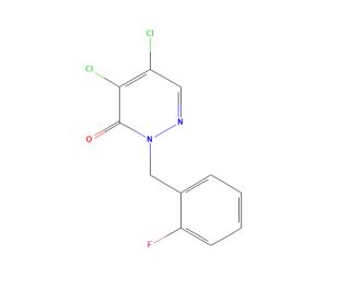 4,5-Dichloro-2-(2-fluorobenzyl)pyridazine-3(2H)-one (CAS 175135-46-3) - chemical structure image