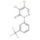 4,5-dichloro-2-[3-(trifluoromethyl)phenyl]pyridazin-3(2H)-one (CAS 26806-47-3) - chemical structure image