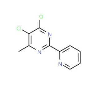 4,5-Dichloro-6-methyl-2-(2-pyridyl)pyrimidine (CAS 306935-55-7) - chemical structure image