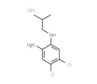 4,5-Dichloro-N1-isobutylphenylene-1,2-diamine hydrochloride (CAS 957035-41-5) - chemical structure image