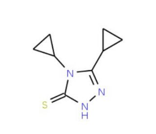 4,5-dicyclopropyl-4H-1,2,4-triazole-3-thiol - chemical structure image