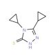 4,5-dicyclopropyl-4H-1,2,4-triazole-3-thiol - chemical structure image