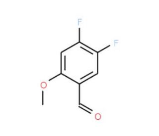 4,5-Difluoro-2-methoxybenzaldehyde (CAS 145742-34-3) - chemical structure image