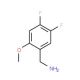 4,5-Difluoro-2-methoxybenzylamine (CAS 886497-93-4) - chemical structure image