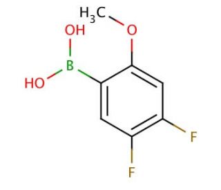 4,5-Difluoro-2-methoxyphenylboronic acid (CAS 870777-32-5) - chemical structure image