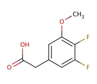4,5-Difluoro-3-methoxybenzyl acetic acid (CAS 887585-35-5) - chemical structure image