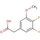 4,5-Difluoro-3-methoxybenzyl acetic acid (CAS 887585-35-5) - chemical structure image