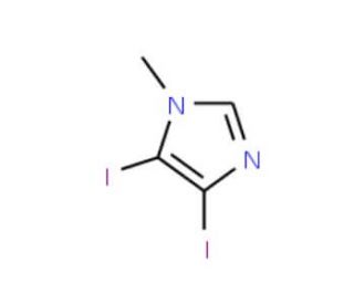 4,5-Diiodo-1-methyl-1H-imidazole (CAS 37067-96-2) - chemical structure image