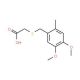 [(4,5-dimethoxy-2-methylbenzyl)thio]acetic acid - chemical structure image