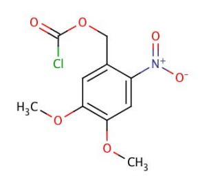 4,5-Dimethoxy-2-nitrobenzyl chloroformate (CAS 42855-00-5) - chemical structure image