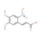 4,5-Dimethoxy-2-nitrocinnamic acid (CAS 20567-38-8) - chemical structure image