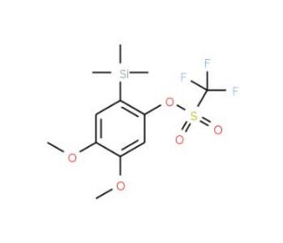 4,5-Dimethoxy-2-(trimethylsilyl)phenyl Trifluoromethanesulfonate (CAS 866252-52-0) - chemical structure image