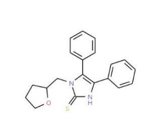 4,5-diphenyl-1-(tetrahydrofuran-2-ylmethyl)-1H-imidazole-2-thiol - chemical structure image