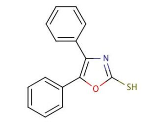 4,5-Diphenyl-2-oxazolethiol (CAS 6670-13-9) - chemical structure image