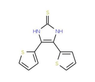 4,5-dithien-2-yl-1,3-dihydro-2H-imidazole-2-thione - chemical structure image