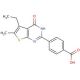 4-(5-ethyl-6-methyl-4-oxo-3,4-dihydrothieno[2,3-d]pyrimidin-2-yl)benzoic acid - chemical structure image