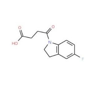 4-(5-Fluoro-2,3-dihydro-1H-indol-1-yl)-4-oxobutanoic acid (CAS 393183-92-1) - chemical structure image