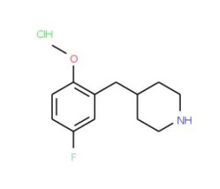 4-(5-Fluoro-2-methoxy-benzyl)-piperidine hydrochloride (CAS 1170474-15-3) - chemical structure image