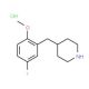 4-(5-Fluoro-2-methoxy-benzyl)-piperidine hydrochloride (CAS 1170474-15-3) - chemical structure image