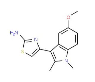 4-(5-Methoxy-1,2-dimethyl-1H-indol-3-yl)thiazol-2-ylamine - chemical structure image