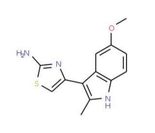 4-(5-Methoxy-2-methyl-1H-indol-3-yl)-thiazol-2-ylamine - chemical structure image