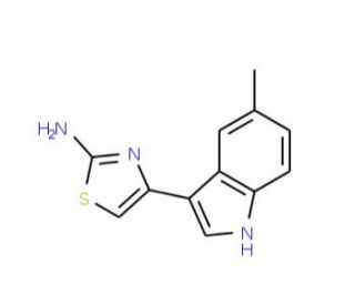 4-(5-Methyl-1H-indol-3-yl)-thiazol-2-ylamine - chemical structure image