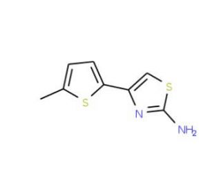 4-(5-Methyl-thiophen-2-yl)-thiazol-2-ylamine (CAS 383129-75-7) - chemical structure image