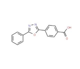 4-(5-phenyl-1,3,4-oxadiazol-2-yl)benzoic acid (CAS 85292-45-1) - chemical structure image