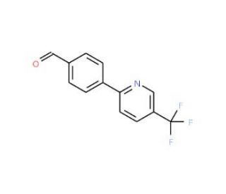 4-[5-(Trifluoromethyl)-2-pyridinyl]-benzenecarbaldehyde (CAS 871252-64-1) - chemical structure image