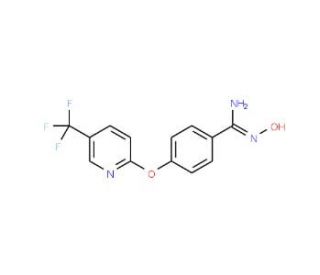 4-(5-Trifluoromethyl-2-pyridyloxy)benzamidoxime (CAS 263161-34-8) - chemical structure image