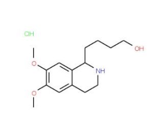 4-(6,7-Dimethoxy-1,2,3,4-tetrahydro-isoquinolin-1-yl)-butan-1-ol hydrochloride (CAS 148204-36-8) - chemical structure image