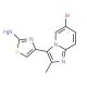 4-(6-Bromo-2-methyl-imidazo[1,2-a]pyridin-3-yl)-thiazol-2-ylamine - chemical structure image