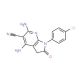4,6-Diamino-1-(4-chloro-phenyl)-2-oxo-2,3-dihydro-1H-pyrrolo[2,3-b]pyridine-5-carbonitrile (CAS 124476-84-2) - chemical struc