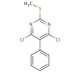 4,6-Dichloro-2-methylthio-5-phenylpyrimidine (CAS 64415-11-8) - chemical structure image